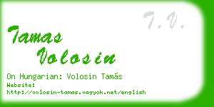tamas volosin business card