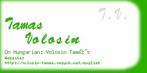 tamas volosin business card